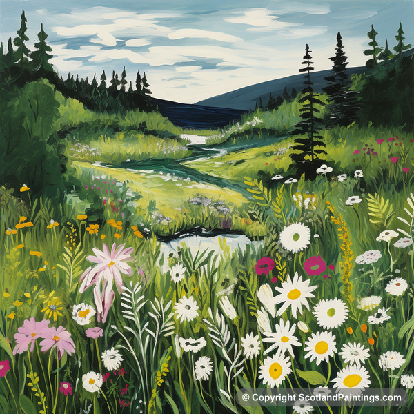 Painting - Galloway Forest Park - Scottish Flowers and Flora