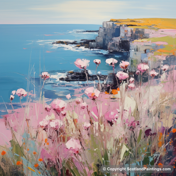 Painting - St Abbs Head - Scottish Flowers and Flora