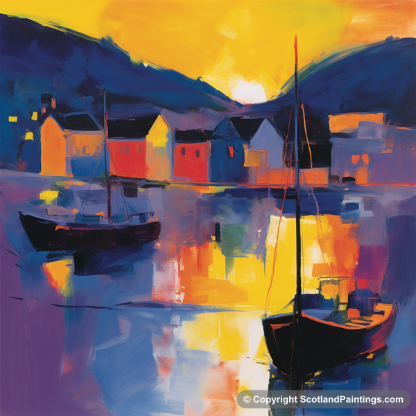 Painting - Tayvallich Harbour - Scottish Harbours