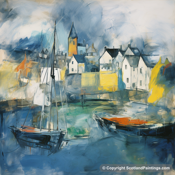 Painting - Tobermory Harbour - Scottish Harbours