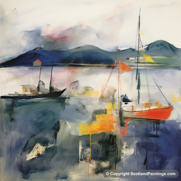 Painting - Lochranza Harbour - Scottish Harbours