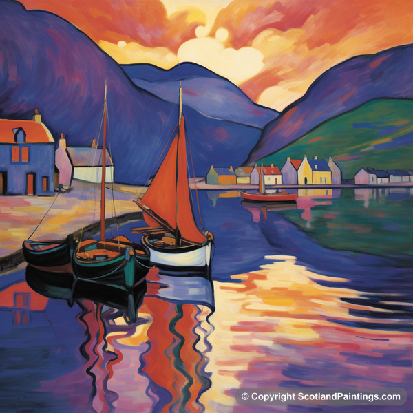 Painting - Ullapool Harbour - Scottish Harbours