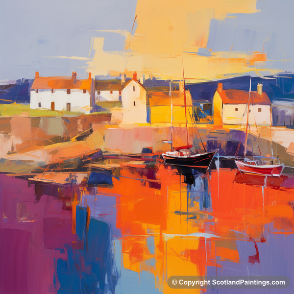 Painting - Portsoy Harbour - Scottish Harbours