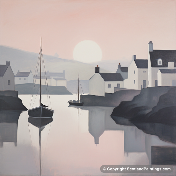 Painting - Portree Harbour - Scottish Harbours