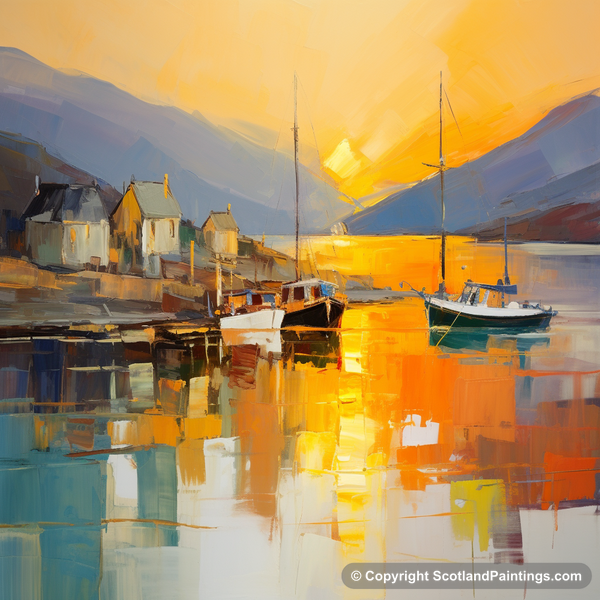 Painting - Ullapool Harbour - Scottish Harbours