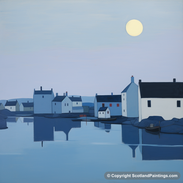 Painting - Portnahaven Harbour - Scottish Harbours