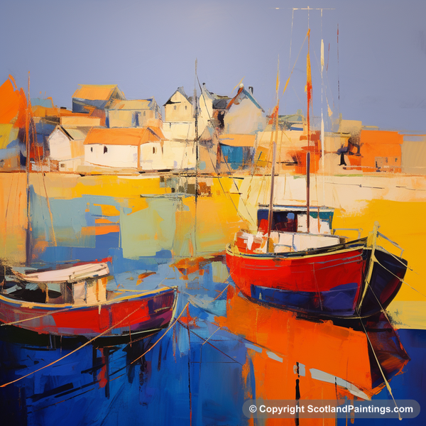 Painting - North Berwick Harbour - Scottish Harbours