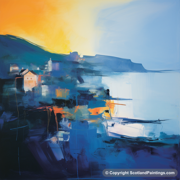 Painting - Pennan Harbour - Scottish Harbours