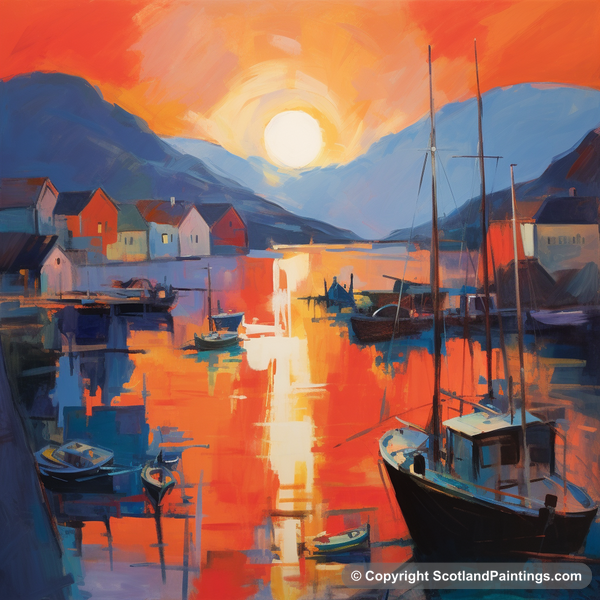 Painting - Ullapool Harbour - Scottish Harbours