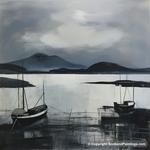 Painting - Port Appin Harbour - Scottish Harbours