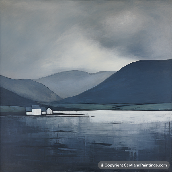 Painting - Lochranza Harbour - Scottish Harbours