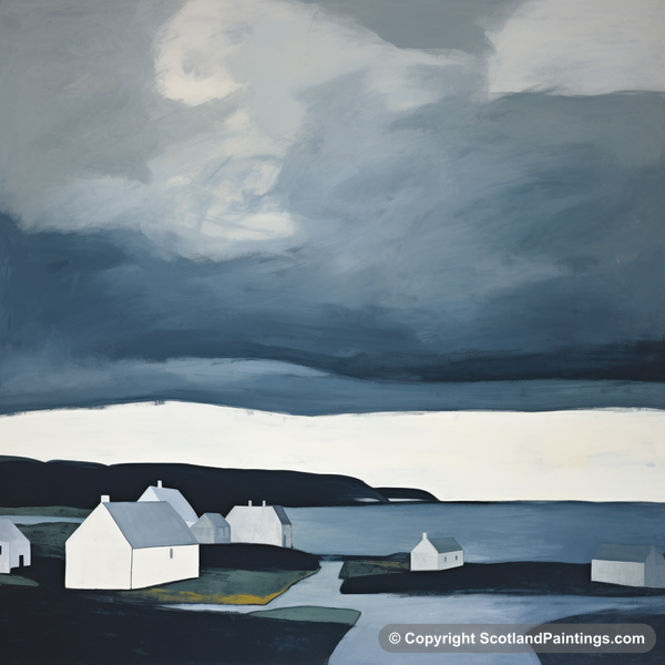 Painting - Lybster Harbour - Scottish Harbours