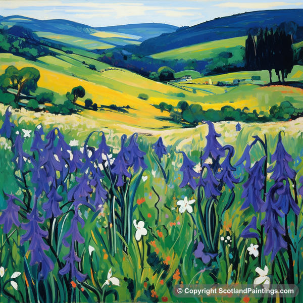 Painting - Dumfries and Galloway - Scottish Flowers and Flora