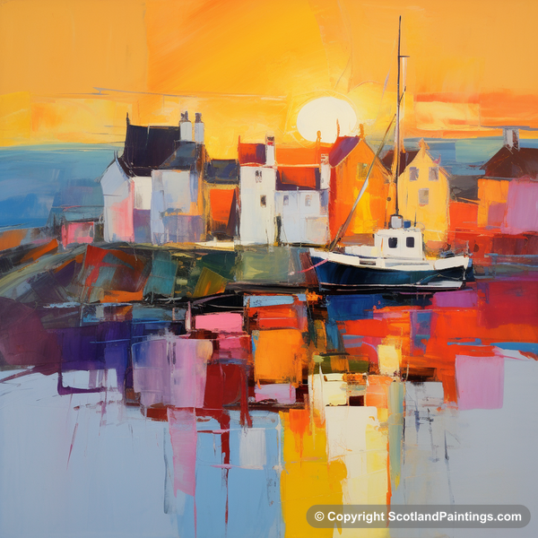 Painting - Portnahaven Harbour - Scottish Harbours