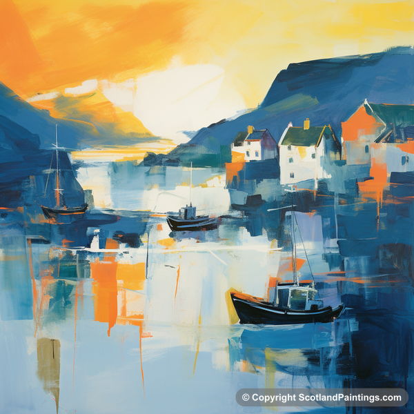 Painting - Portree Harbour - Scottish Harbours