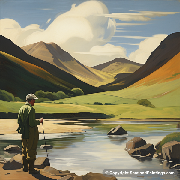 Painting - Cairngorms - Scotland Fly Fishing