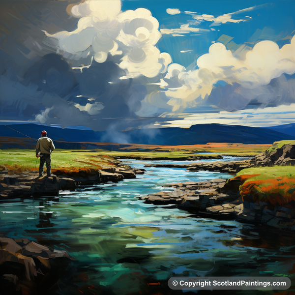 Painting - Thurso - Scotland Fly Fishing