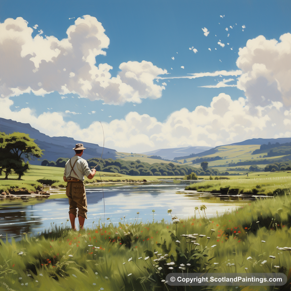 Painting - River Teith - Scotland Fly Fishing