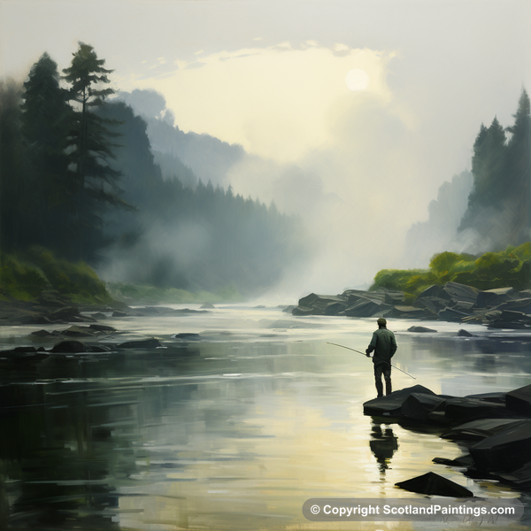 Painting - River Oykel - Scotland Fly Fishing