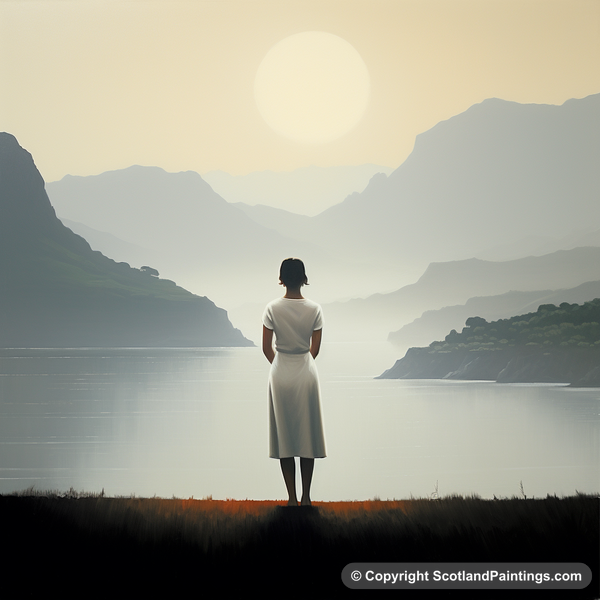 Painting - Isle of Arran - White Dress