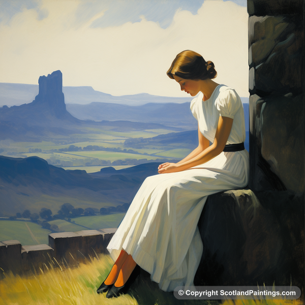 Painting - Stirling Castle - White Dress