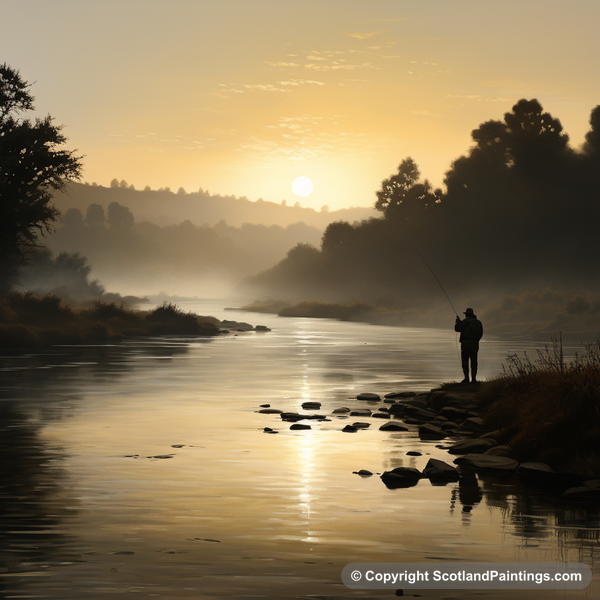 Painting - River Earn - Scotland Fly Fishing