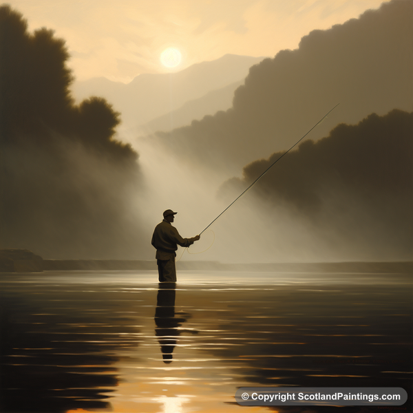 Painting - River Oykel - Scotland Fly Fishing