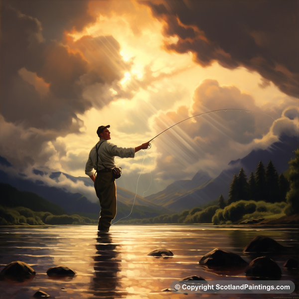 Painting - River Clyde - Scotland Fly Fishing