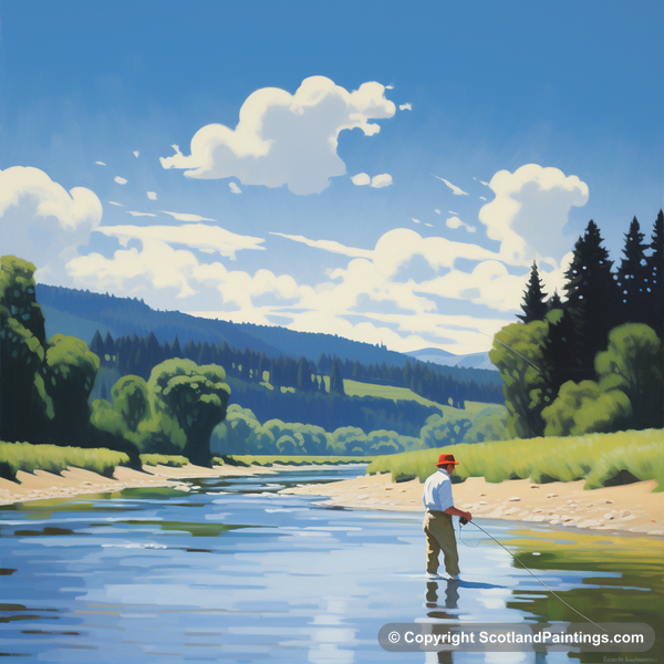 Painting - River Findhorn - Scotland Fly Fishing