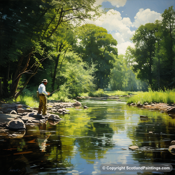 Painting - River Aline - Scotland Fly Fishing