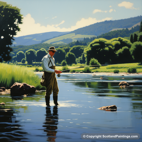 Painting - River Teith - Scotland Fly Fishing