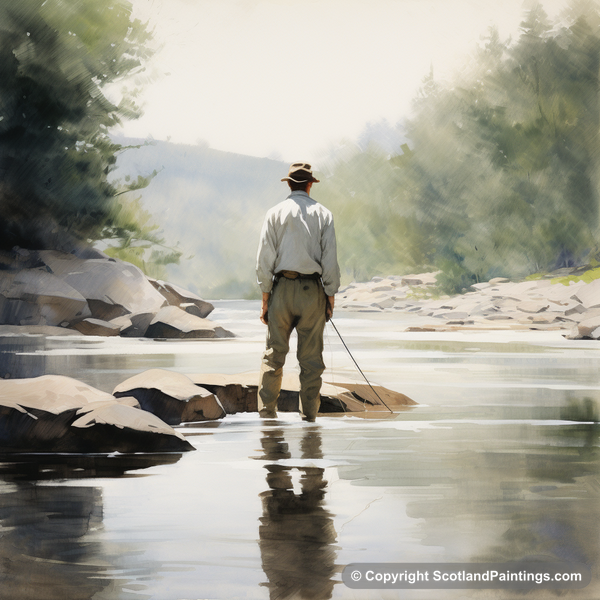 Painting - River Aline - Scotland Fly Fishing