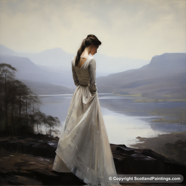 Painting - Loch Katrine - White Dress