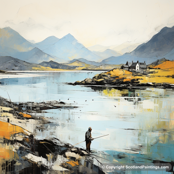 Painting - Loch Torridon - Scotland Fly Fishing