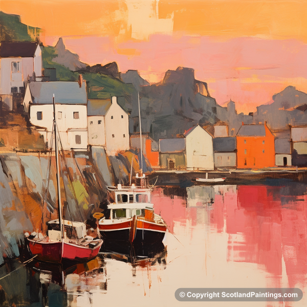 Painting - Oban Harbour - Scottish Harbours