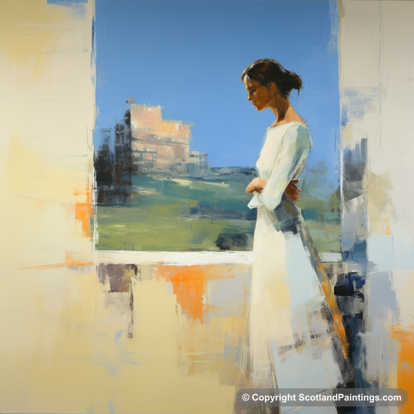 Painting - Stirling Castle - White Dress