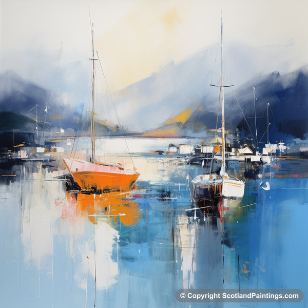 Painting - Tarbert Marina - Scottish Harbours