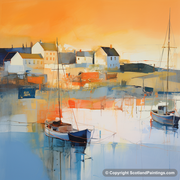 Painting - Port Ellen Harbour - Scottish Harbours