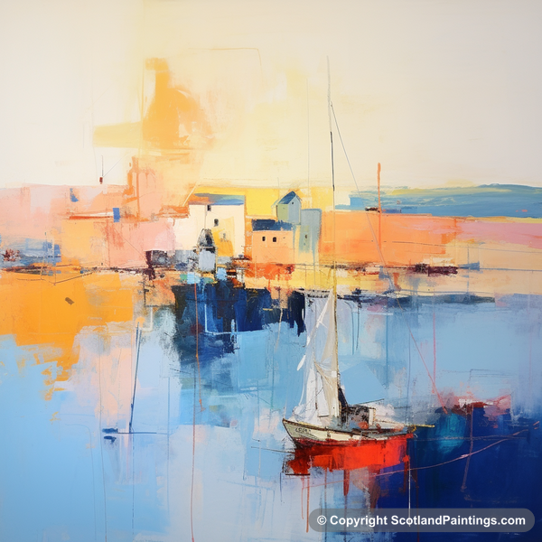 Painting - Port Ellen Harbour - Scottish Harbours