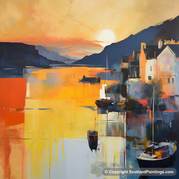 Painting - Oban Harbour - Scottish Harbours