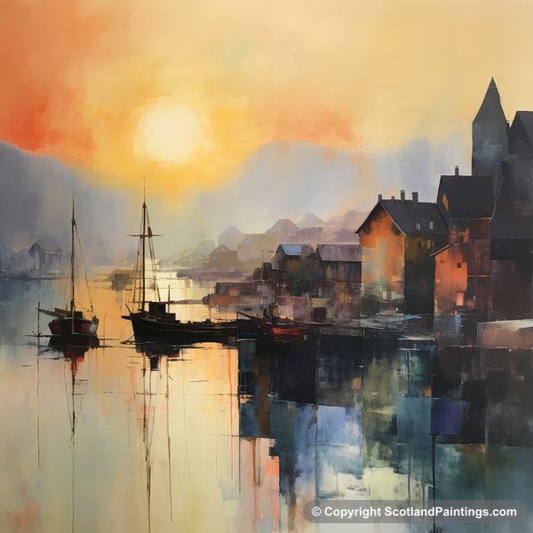 Painting - Oban Harbour - Scottish Harbours