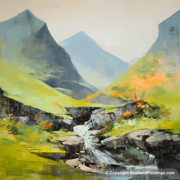 Painting - Grey Mare's Tail - Scottish Waterfalls