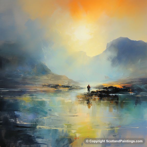 Painting - Loch Assynt - Scotland Fly Fishing