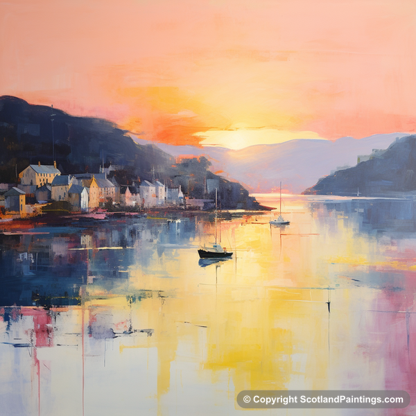 Painting - Oban Harbour - Scottish Harbours