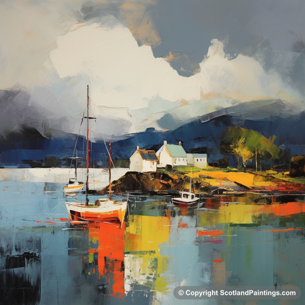 Painting - Balmaha Harbour - Scottish Harbours