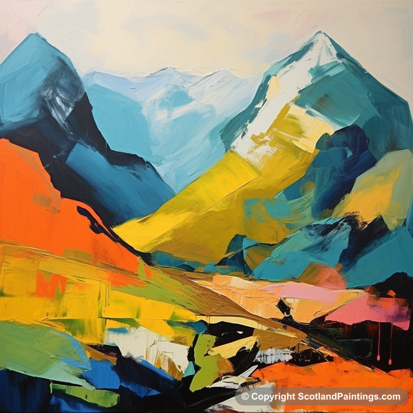 Painting - Aonach Eagach - Scottish Mountains