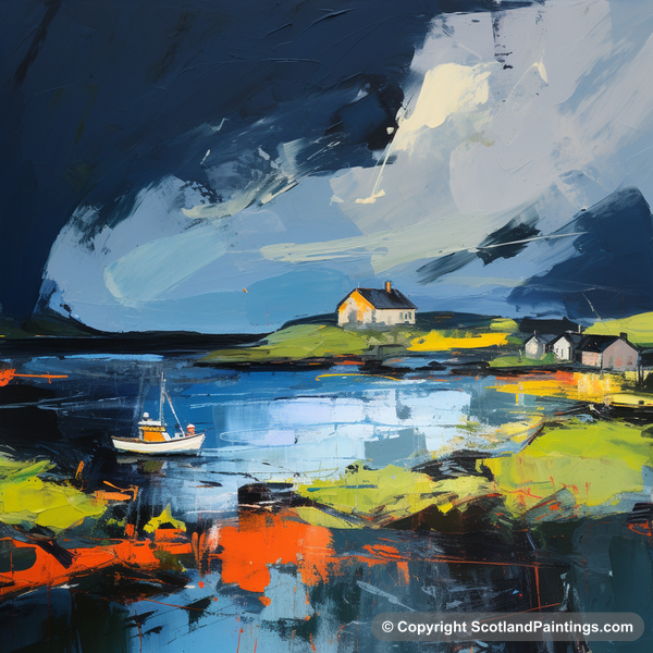 Painting - Isleornsay Harbour - Scottish Harbours