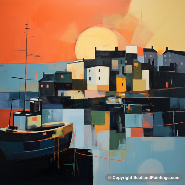 Painting - Stonehaven Harbour - Scottish Harbours