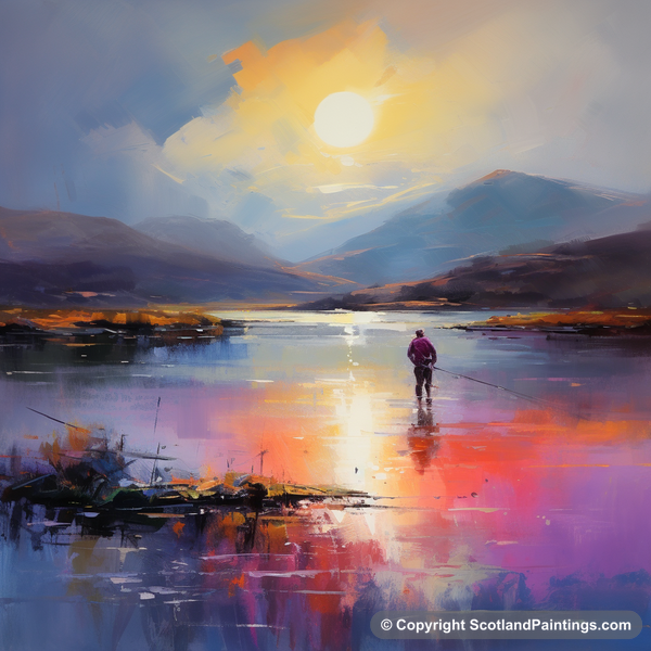 Painting - Loch Assynt - Scotland Fly Fishing