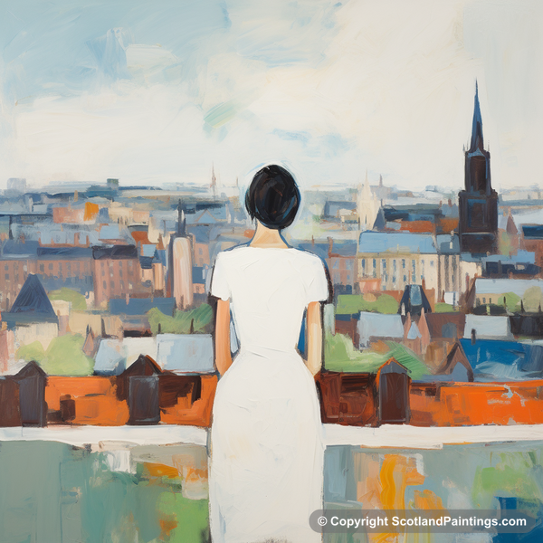 Painting - Glasgow - White Dress